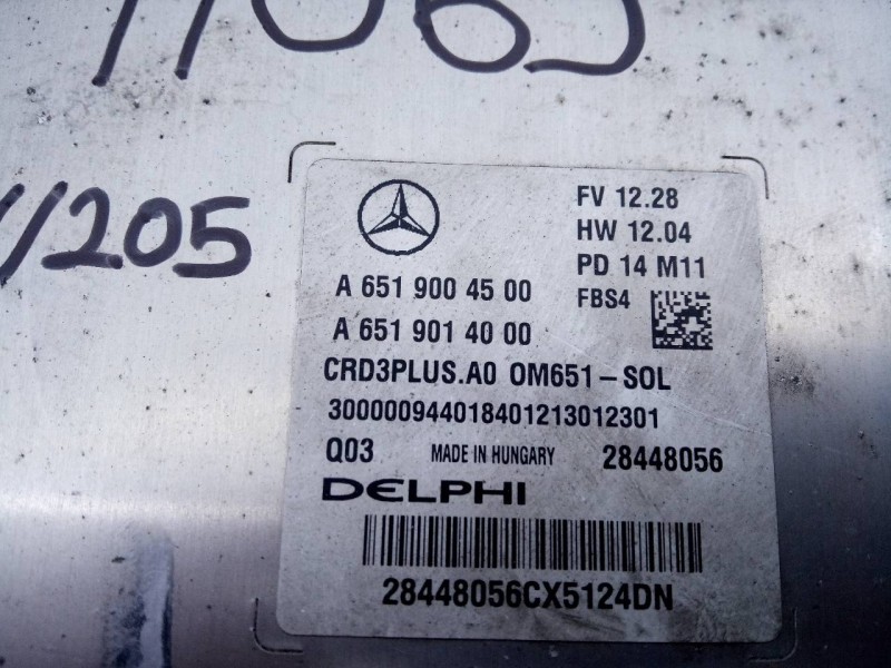 Recambio de centralita motor uce para mercedes-benz clase c (w205) lim. c 220 cdi bluetec (205.004) referencia OEM IAM A65190045
