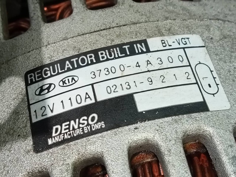 Recambio de alternador para kia sorento 2.5 crdi vgt ex1 referencia OEM IAM 373004A300  P3-A4-22-2