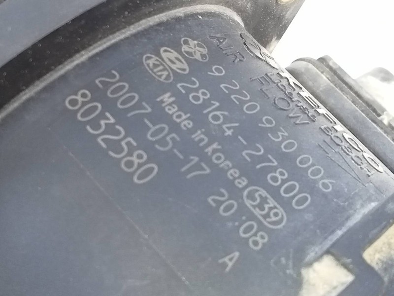 Recambio de caudalimetro para kia sorento 2.5 crdi vgt ex1 referencia OEM IAM 9220930006 2816427800 E3-A3-25-2