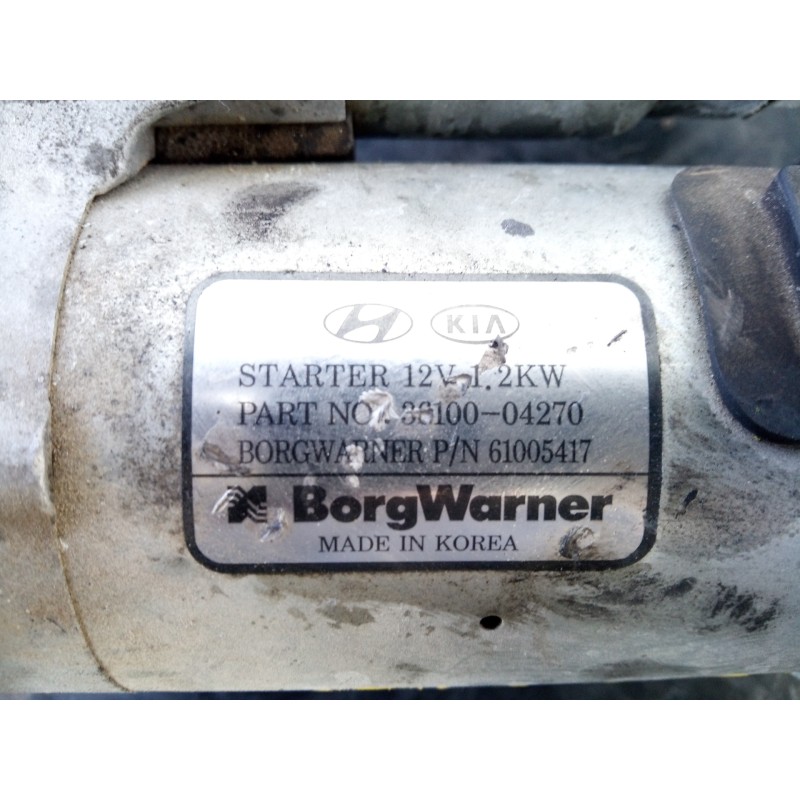 Recambio de motor arranque para hyundai i30 fastback tecno referencia OEM IAM 3010004270  P3-A10-19-2