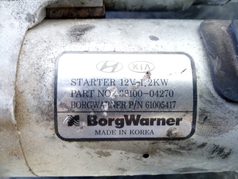 Recambio de motor arranque para hyundai i30 fastback tecno referencia OEM IAM 3010004270  P3-A10-19-2