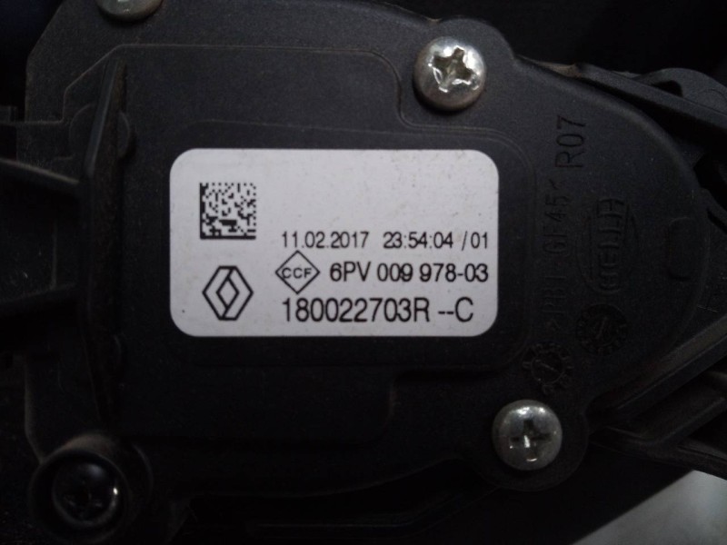 Recambio de pedal acelerador para dacia duster ambiance 4x2 referencia OEM IAM 180022703R 6PV00997803 