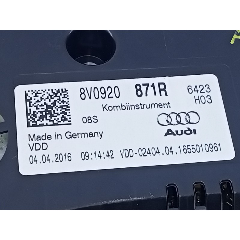 Recambio de cuadro instrumentos para audi a3 sportback (8vf) s line edition referencia OEM IAM 8V0920871R  E2-A1-39-2