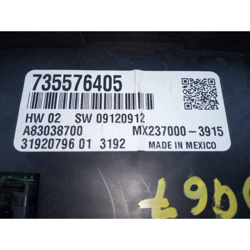 Recambio de mando climatizador para fiat nuova 500 (150) pop referencia OEM IAM 735576405  E3-A4-23-3