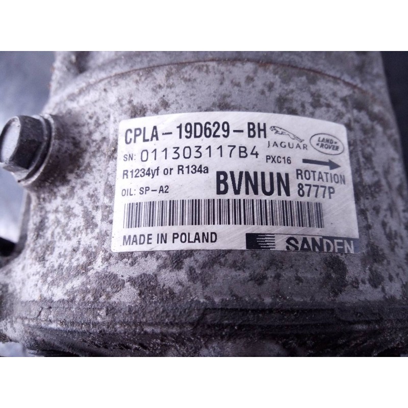 Recambio de compresor aire acondicionado para land rover evoque ingenium referencia OEM IAM CPLA19D629BH 011303117B4 P3-B2-23-3