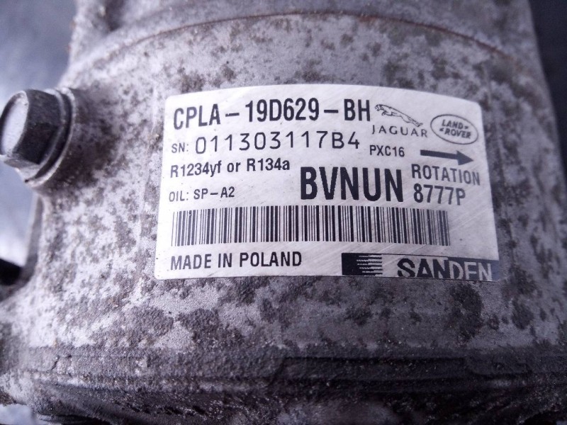 Recambio de compresor aire acondicionado para land rover evoque ingenium referencia OEM IAM CPLA19D629BH 011303117B4 P3-B2-23-3