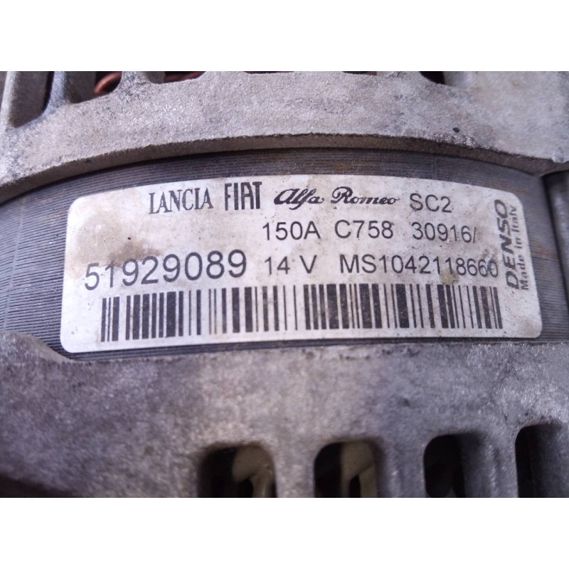 Recambio de alternador para jeep renegade limited 4wd referencia OEM IAM 51929089 MS1042118660 P3-A5-28-2