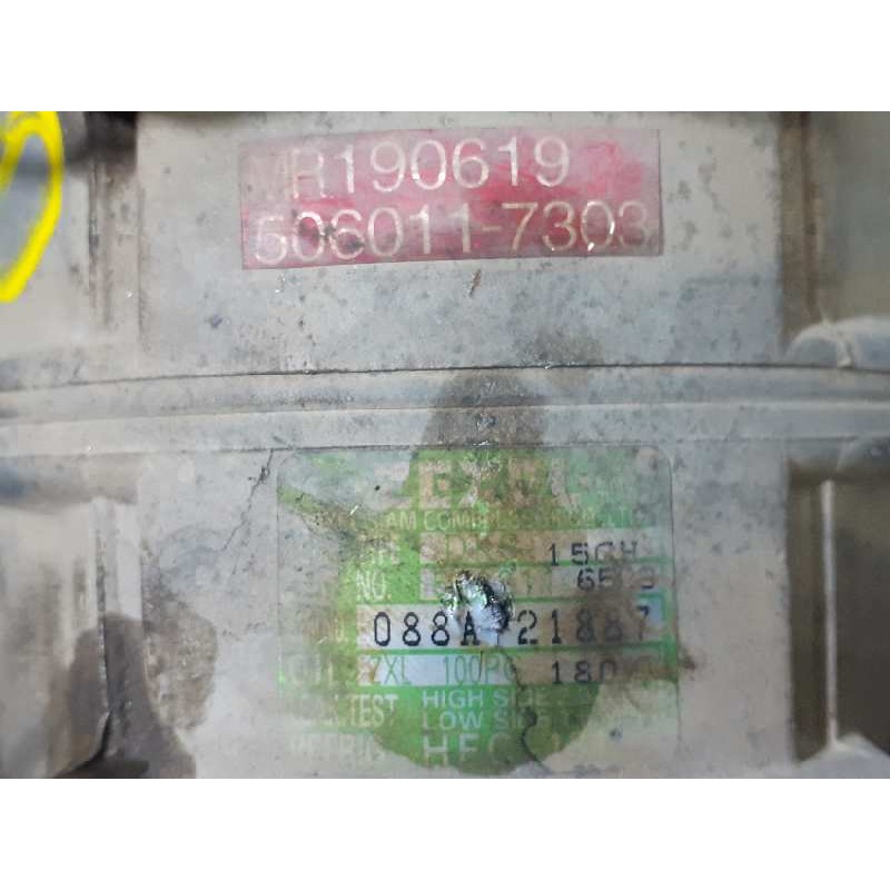 Recambio de compresor aire acondicionado para mitsubishi l 200 (k6/7) 2500 td glx (4-ptas.) referencia OEM IAM 5080117303 MR1906