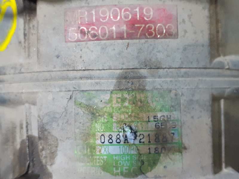 Recambio de compresor aire acondicionado para mitsubishi l 200 (k6/7) 2500 td glx (4-ptas.) referencia OEM IAM 5080117303 MR1906