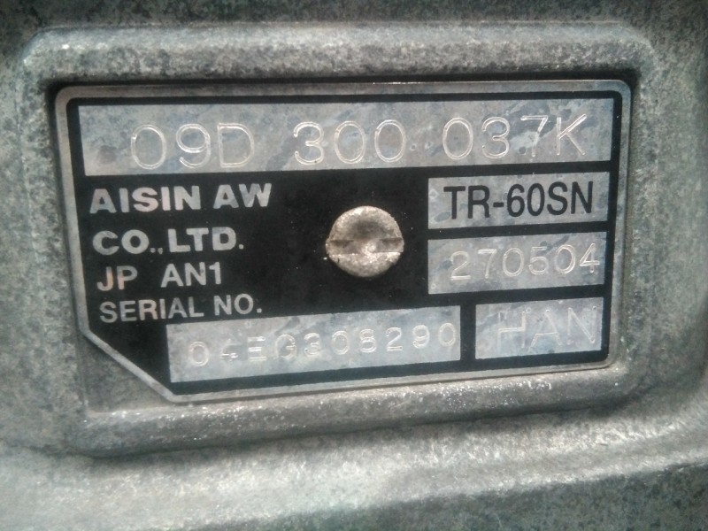 Recambio de caja cambios para volkswagen touareg (7l6) tdi r5 referencia OEM IAM HAN 09D300037K M1-A1-132