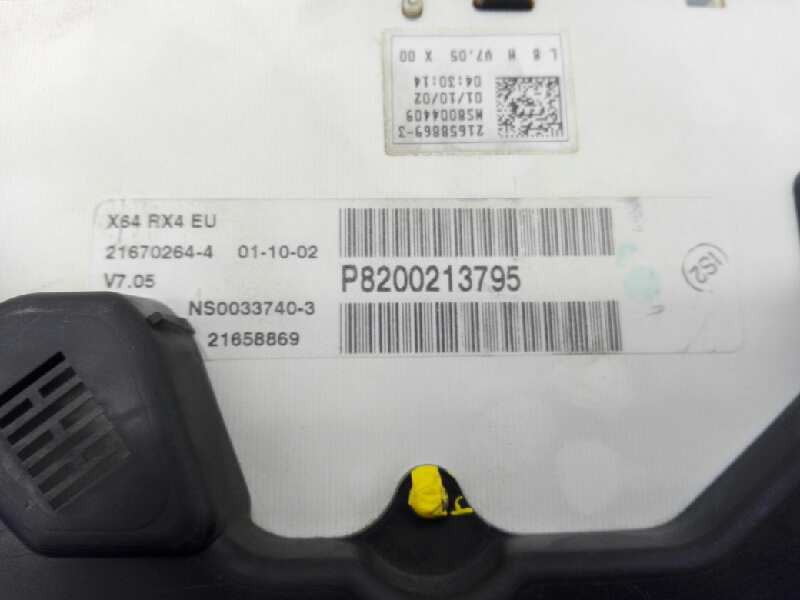 Recambio de cuadro instrumentos para renault scenic rx4 (ja0) referencia OEM IAM P8200213795 NS00337403 E2-A1-34-3