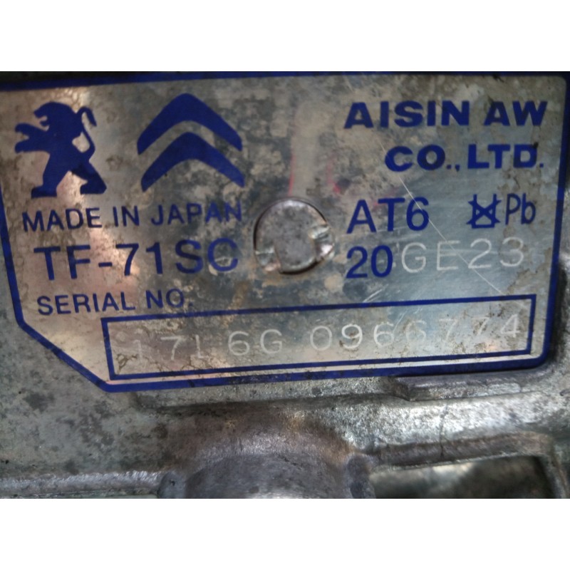 Recambio de caja cambios para citroën c4 picasso feel referencia OEM IAM 20GE23 TF71SC M1-B2-130