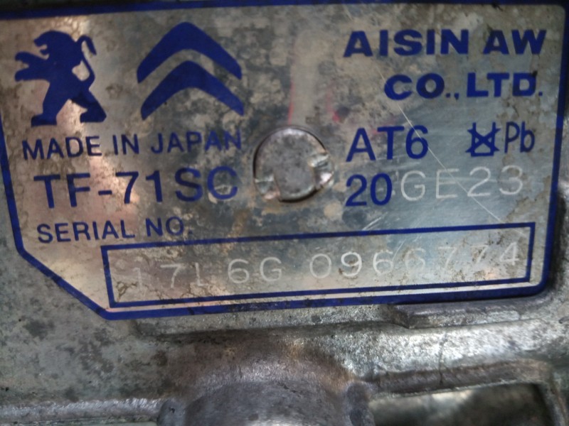 Recambio de caja cambios para citroën c4 picasso feel referencia OEM IAM 20GE23 TF71SC M1-B2-130