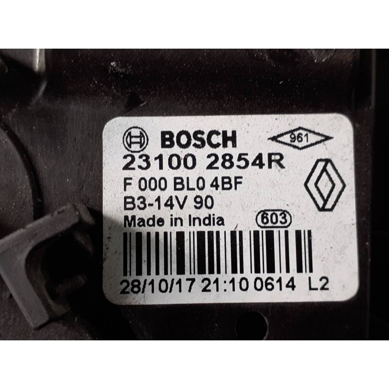 Recambio de alternador para dacia logan ii essential referencia OEM IAM 231002854R  P3-A4-19-3