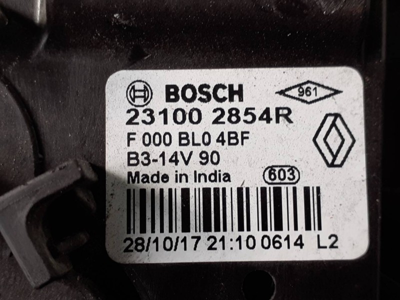 Recambio de alternador para dacia logan ii essential referencia OEM IAM 231002854R  P3-A4-19-3