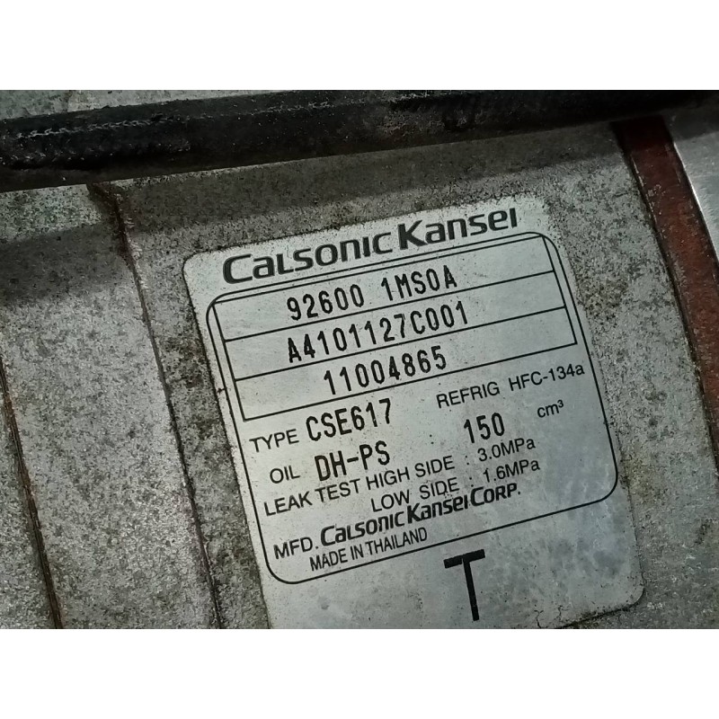 Recambio de compresor aire acondicionado para infiniti q70 lim. 3.0d gt referencia OEM IAM 926001MS0A A4101127C001 P3-B3-2-2