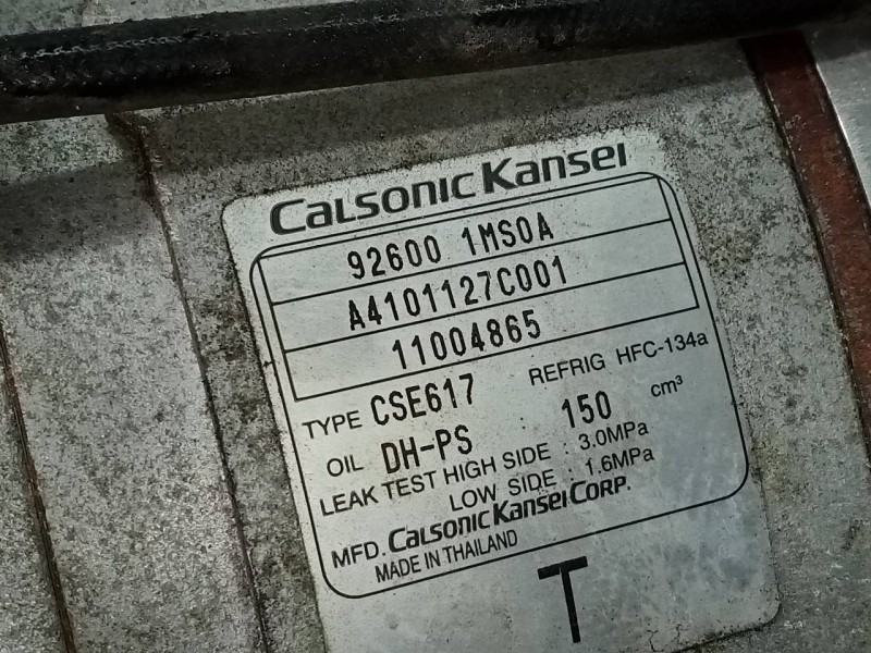 Recambio de compresor aire acondicionado para infiniti q70 lim. 3.0d gt referencia OEM IAM 926001MS0A A4101127C001 P3-B3-2-2