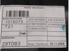 Recambio de elevalunas delantero derecho para mercedes-benz clase r (w251) 320 cdi (251.022) referencia OEM IAM A2518200842 A251 2