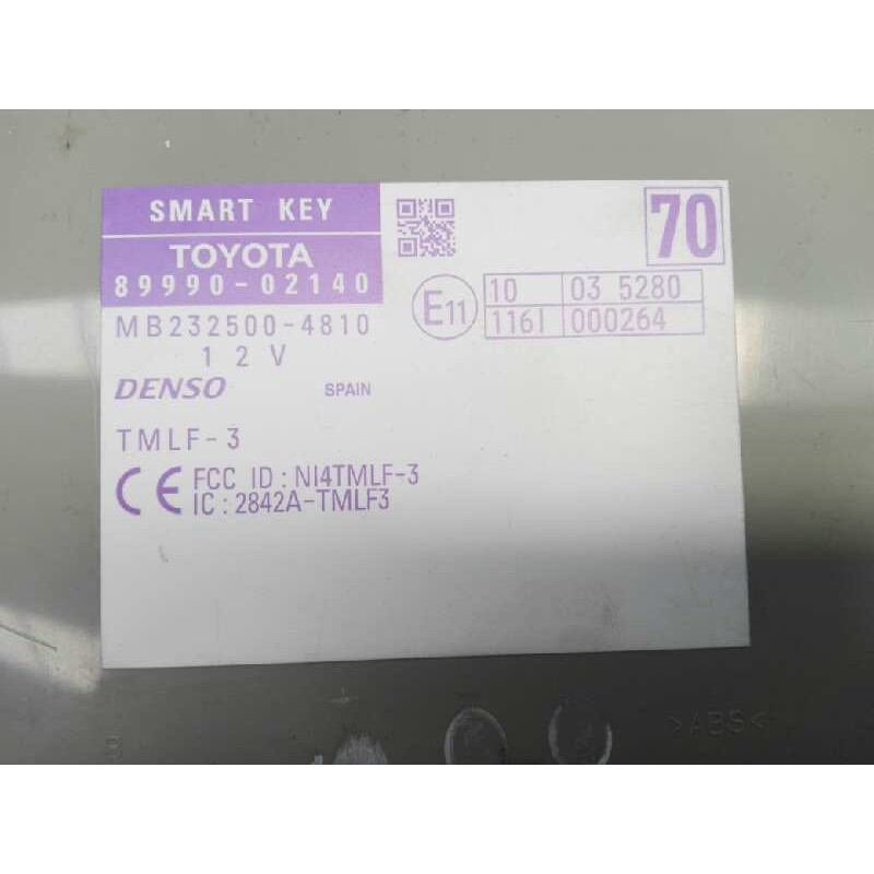 Recambio de modulo electronico para toyota auris hybrid advance referencia OEM IAM 8999002140 2325004810 E3-B2-8-3