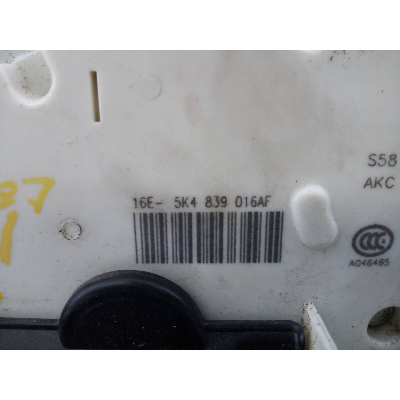 Recambio de cerradura puerta trasera derecha para seat leon (5f1) style referencia OEM IAM 5K4839016AF  E1-A5-52-1