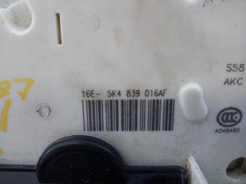 Recambio de cerradura puerta trasera derecha para seat leon (5f1) style referencia OEM IAM 5K4839016AF  E1-A5-52-1