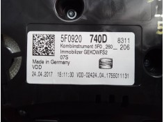 Recambio de cuadro instrumentos para seat leon (5f1) style referencia OEM IAM 5F0920740D  E2-A1-38-3 2