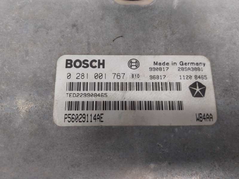 Recambio de centralita motor uce para jeep gr.cherokee (wj/wg) 3.1 td limited referencia OEM IAM 0281001767 P56029114AE E3-B6-22