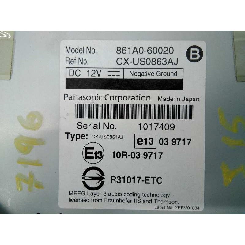 Recambio de modulo electronico para toyota land cruiser (j15) gx referencia OEM IAM 861A060020  E3-A2-15-1