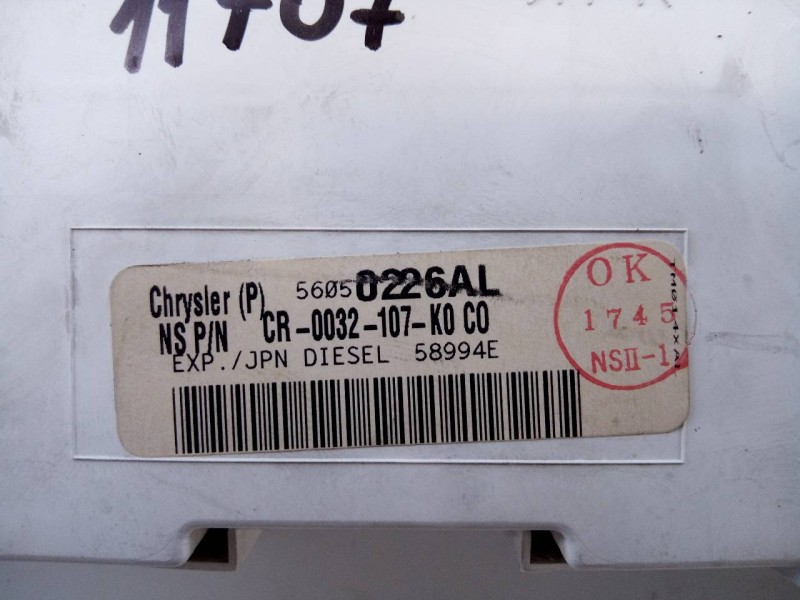 Recambio de cuadro instrumentos para jeep gr. cherokee (wh) 3.0 crd limited referencia OEM IAM 56050226AL  E3-B6-21-1