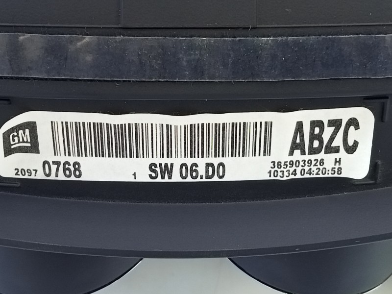 Recambio de cuadro instrumentos para opel insignia berlina edition referencia OEM IAM 20970768 365903926H E3-A5-18-1