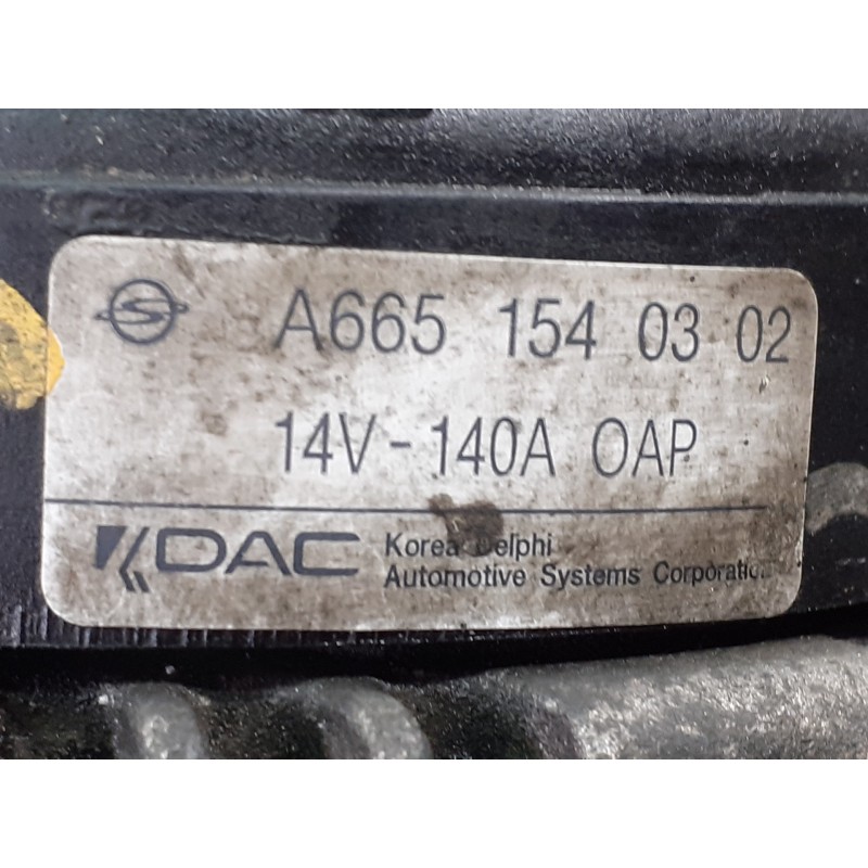 Recambio de alternador para ssangyong rodius xdi limited referencia OEM IAM A6651540302  P3-A4-25-5