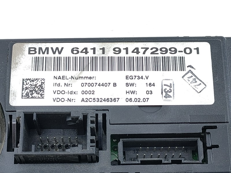 Recambio de mando climatizador para bmw serie 3 touring (e91) 320d referencia OEM IAM 6411914729901 A2C53246367 E3-A2-26-1