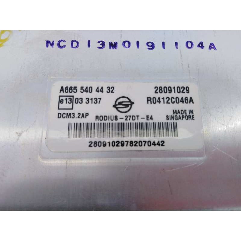 Recambio de centralita motor uce para ssangyong rodius xdi limited referencia OEM IAM A6655404432  E3-A3-18-4