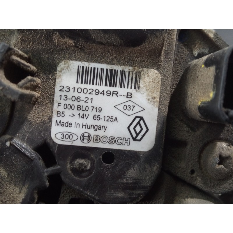 Recambio de alternador para dacia lodgy ambiance referencia OEM IAM 231002949R  P3-A4-22-4