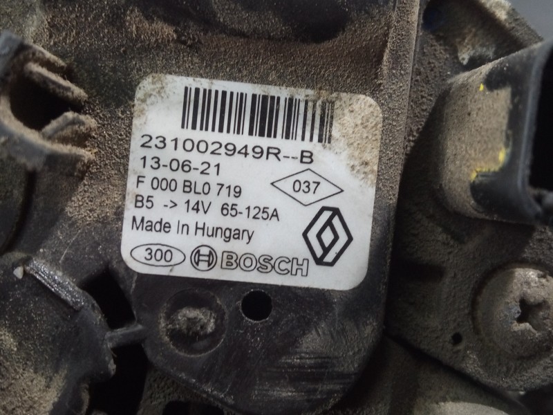 Recambio de alternador para dacia lodgy ambiance referencia OEM IAM 231002949R  P3-A4-22-4