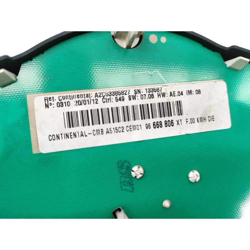 Recambio de cuadro instrumentos para citroën c3 exclusive referencia OEM IAM 96668806XT A2C53385827 E3-B2-34-1