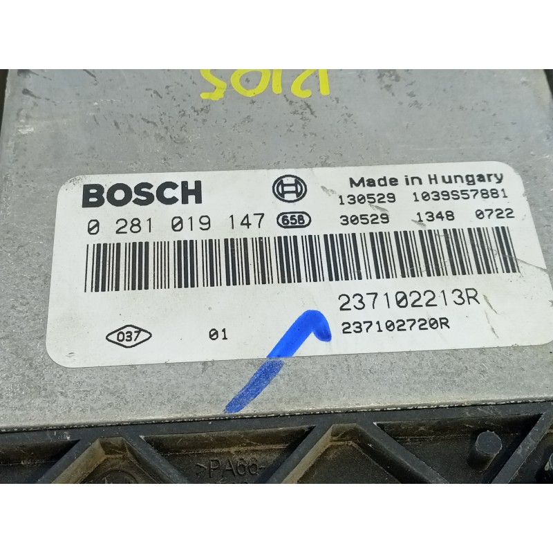 Recambio de centralita motor uce para dacia lodgy ambiance referencia OEM IAM 237102213R 0281019147 E2-A1-40-1