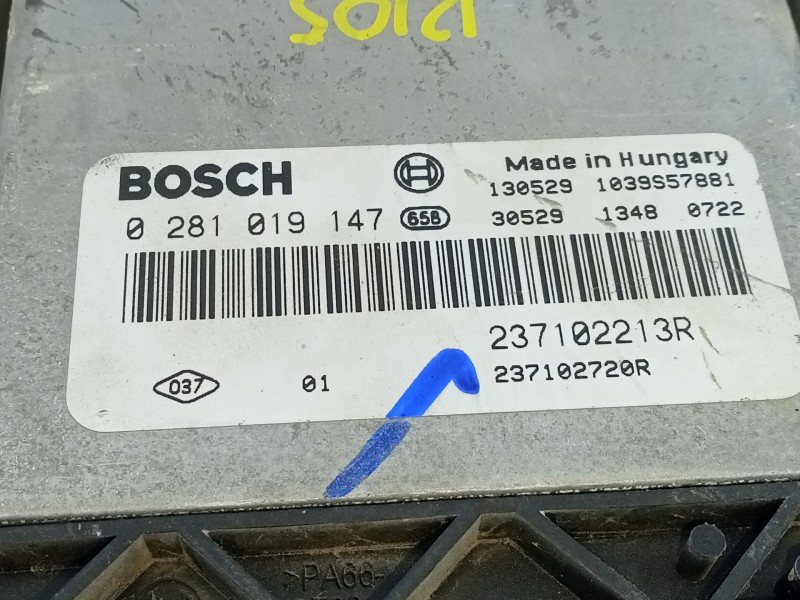 Recambio de centralita motor uce para dacia lodgy ambiance referencia OEM IAM 237102213R 0281019147 E2-A1-40-1