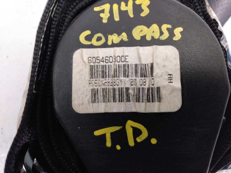 Recambio de cinturon seguridad trasero derecho para chrysler jeep compass limited 4x4 referencia OEM IAM TA5232010511 60546080CE