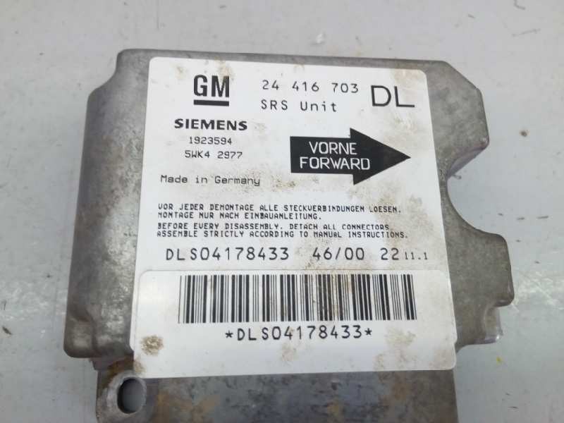 Recambio de centralita airbag para opel astra g berlina comfort referencia OEM IAM 1923594  