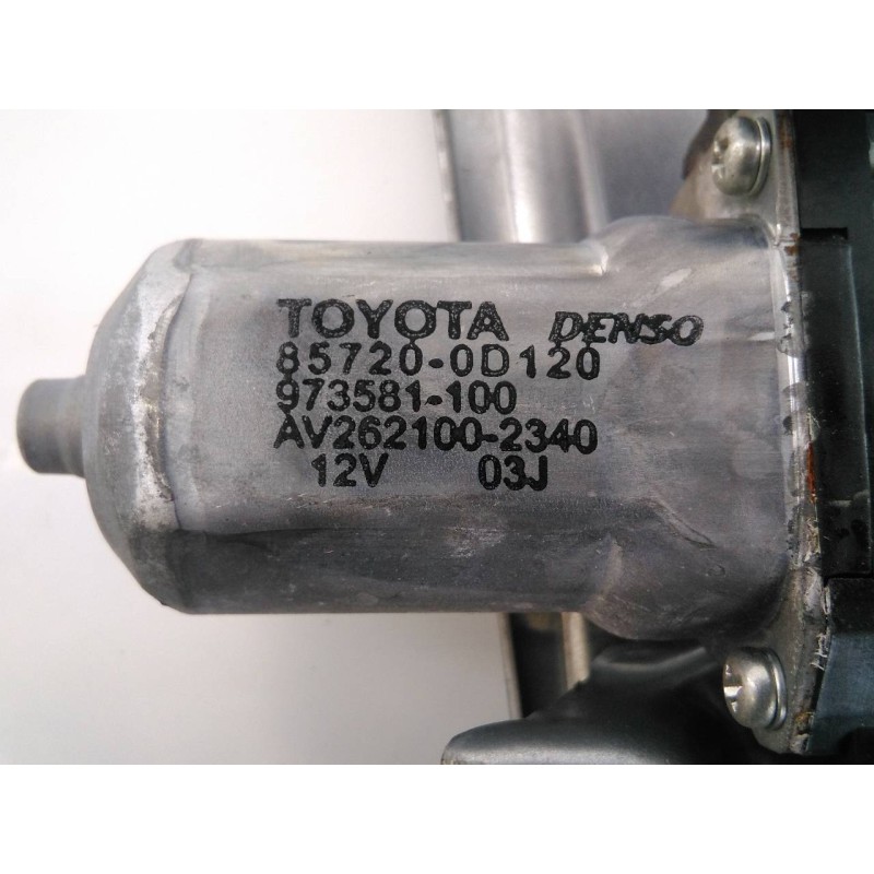 Recambio de elevalunas trasero derecho para toyota auris sol referencia OEM IAM 6980312180 857200D120 E2-B4-8-2