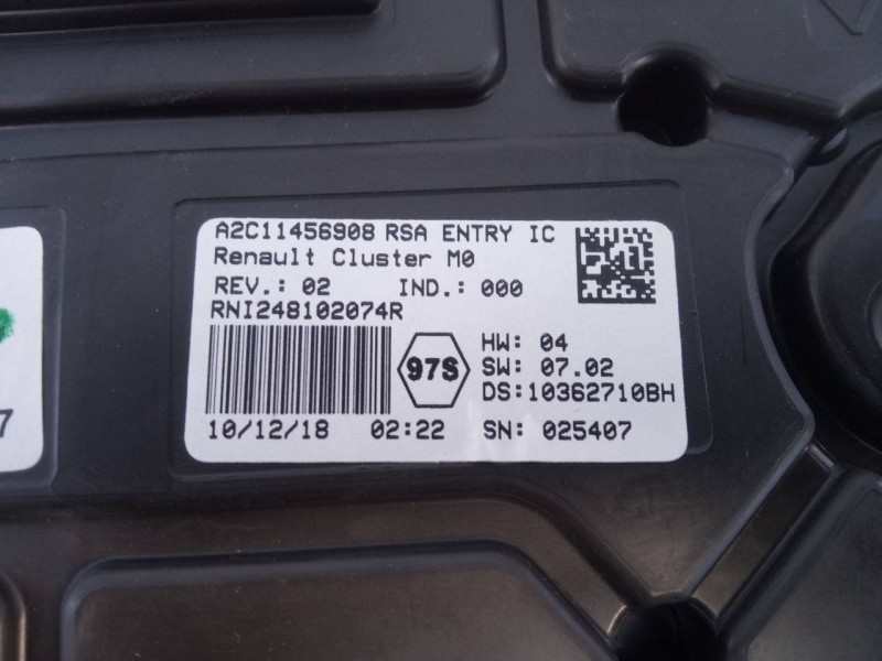 Recambio de cuadro instrumentos para dacia duster ii prestige referencia OEM IAM 248102074R  E2-A1-28-1