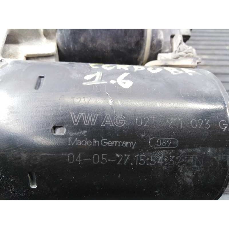 Recambio de motor arranque para seat cordoba berlina (6l2) referencia OEM IAM 02T911023 0001120400 P3-A10-5-4