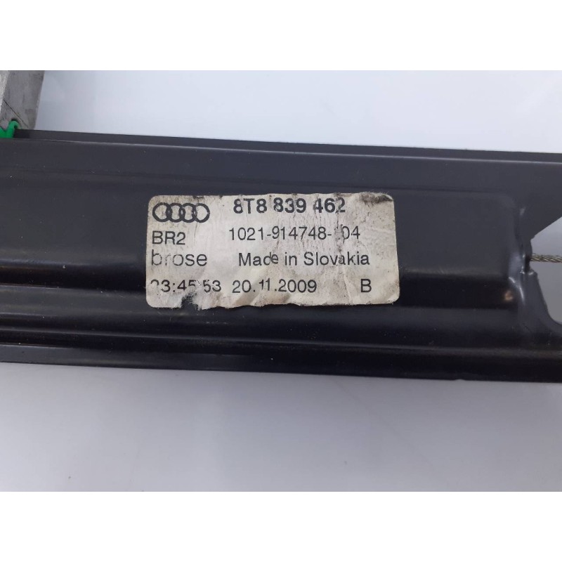 Recambio de elevalunas trasero derecho para audi a5 sportback (8t) 2.7 tdi referencia OEM IAM 8T8839462 102191474804 E1-B6-30-1