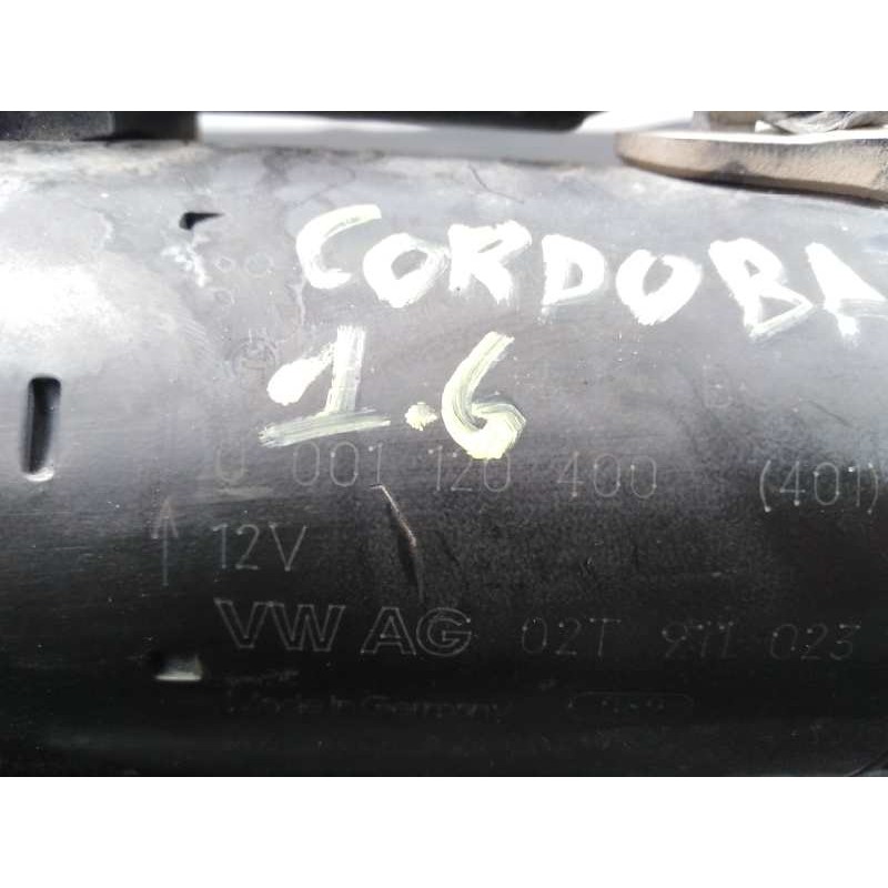 Recambio de motor arranque para seat cordoba berlina (6l2) referencia OEM IAM 02T911023 0001120400 P3-A10-5-4