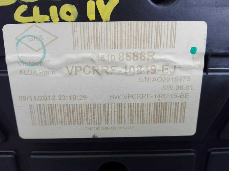 Recambio de cuadro instrumentos para renault clio iv expression referencia OEM IAM 248104203R VPCRRF10849EJ E2-A1-33-7