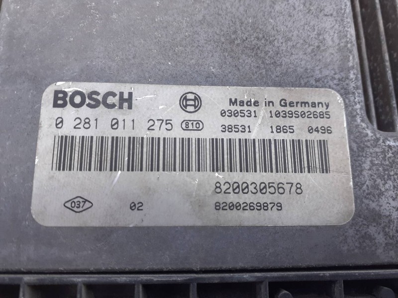 Recambio de centralita motor uce para renault megane ii berlina 3p luxe dynamique referencia OEM IAM 0281011275 8200305678 E2-A1