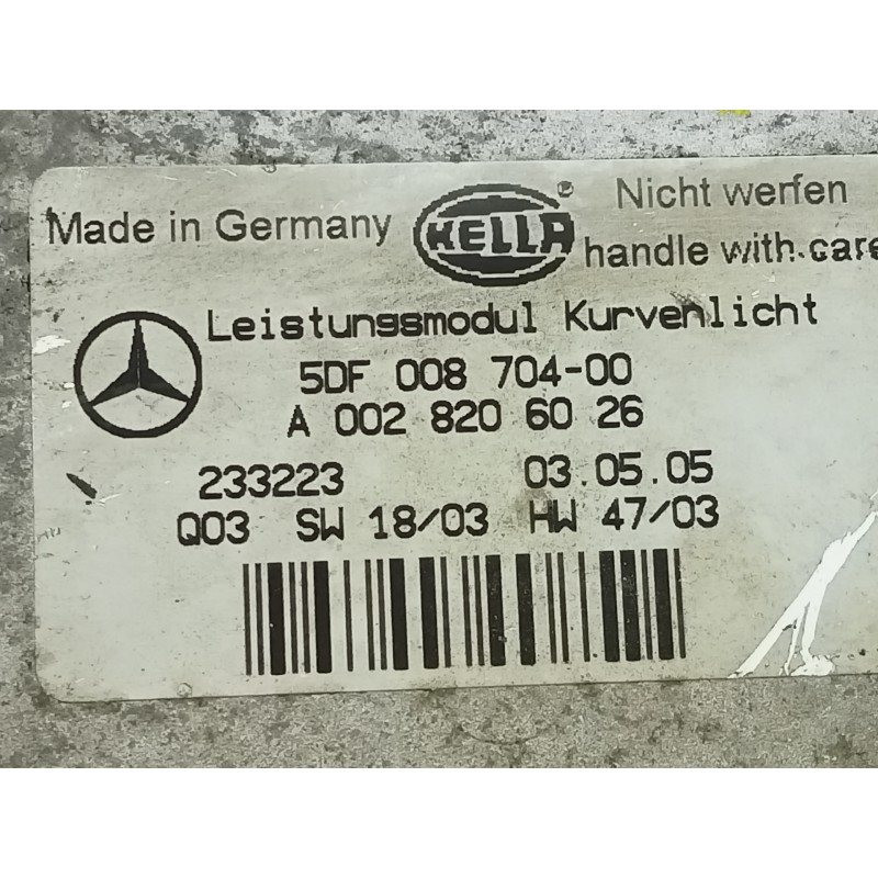 Recambio de centralita faros xenon para mercedes-benz clase cls (w219) 350 (219.356) referencia OEM IAM A0028206026 5DF00870400 