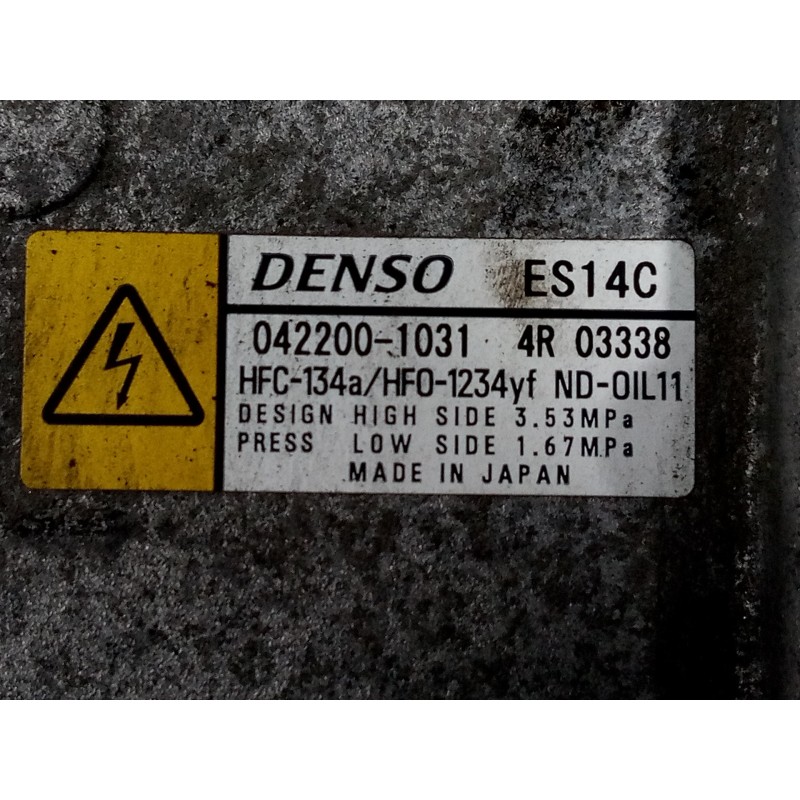 Recambio de compresor aire acondicionado para toyota prius (nhw30) plug-in hybrid advance referencia OEM IAM 0422001031  P3-A1-4