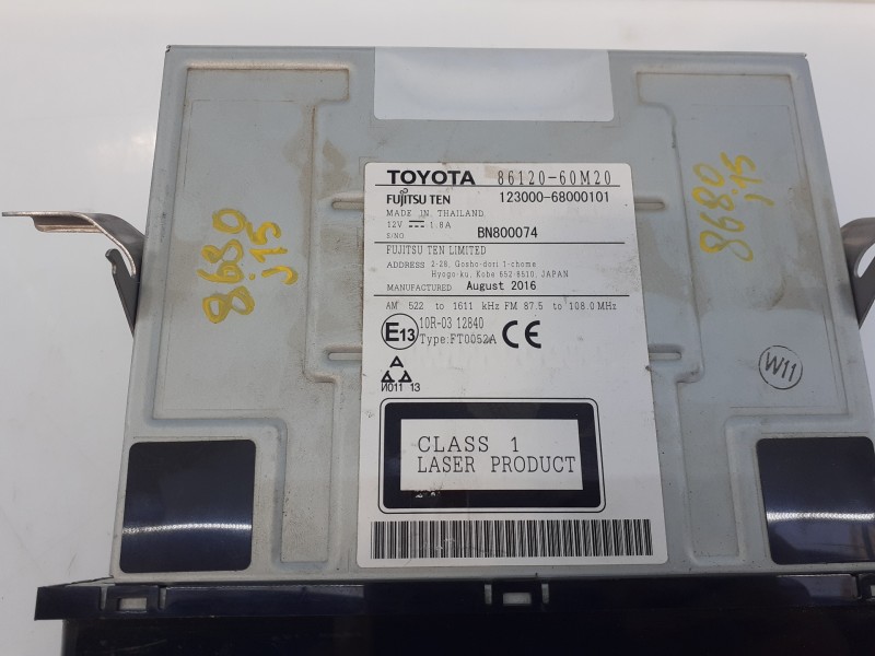 Recambio de sistema audio / radio cd para toyota land cruiser (j15) gx referencia OEM IAM 8612060M20  E3-B2-18-4